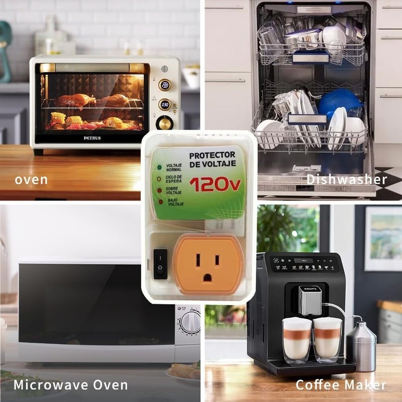 120V US Plug Surge Voltage Protector Power Sockets Refrigerator Appliance Home gallery