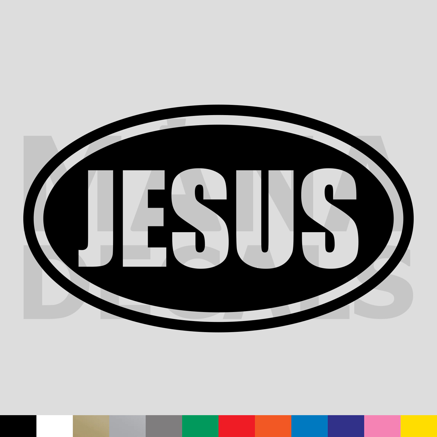 Jesus Oval Vinyl Die Cut Decal Sticker - Christ Christian Religious God gallery