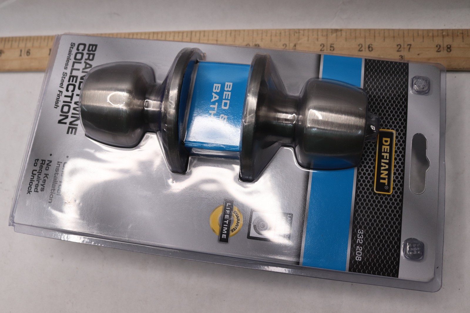 Defiant Brandywinde Collection Bed & Bath Door Knob Stainless Steel Finish gallery