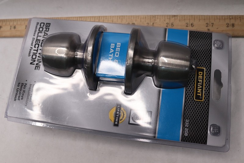 Defiant Brandywinde Collection Bed & Bath Door Knob Stainless Steel Finish gallery
