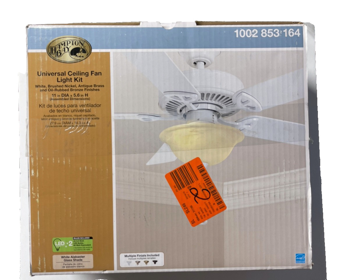 Hampton Bay Universal LED Ceiling Fan Light Kit Multiple Finials included gallery