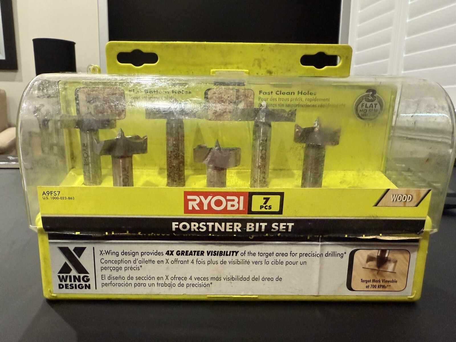 RYOBI A9FS7 Forstner Bit Set 6 Pieces With Hard Case. some new some used gallery