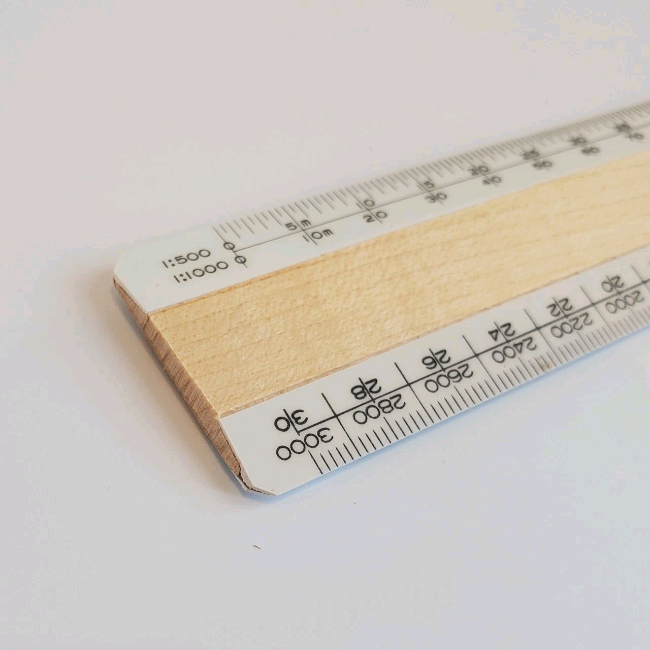 Engineering Scale 6" Ruler Wood & Plastic Metric Scales 1:5, 10, 20, 50, 100 gallery