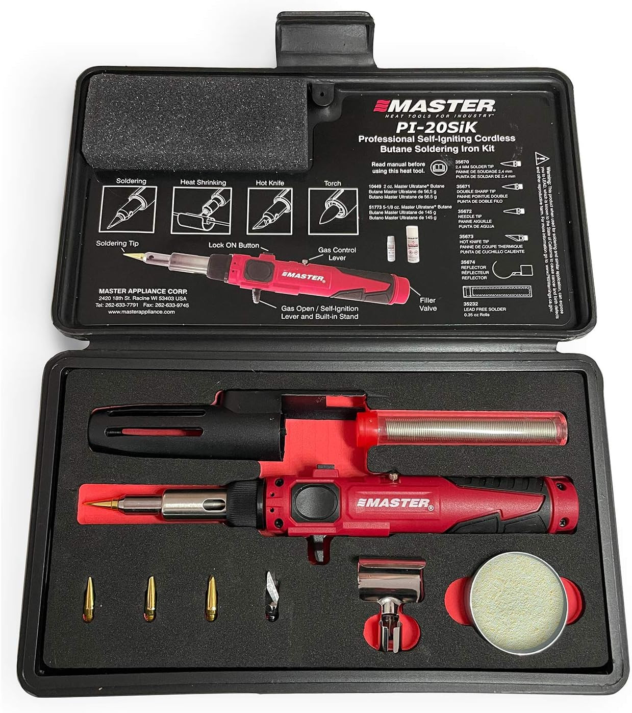 Pi-20Sik Professional Cordless Butane Soldering Iron Kit [Portable Soldering Sta gallery