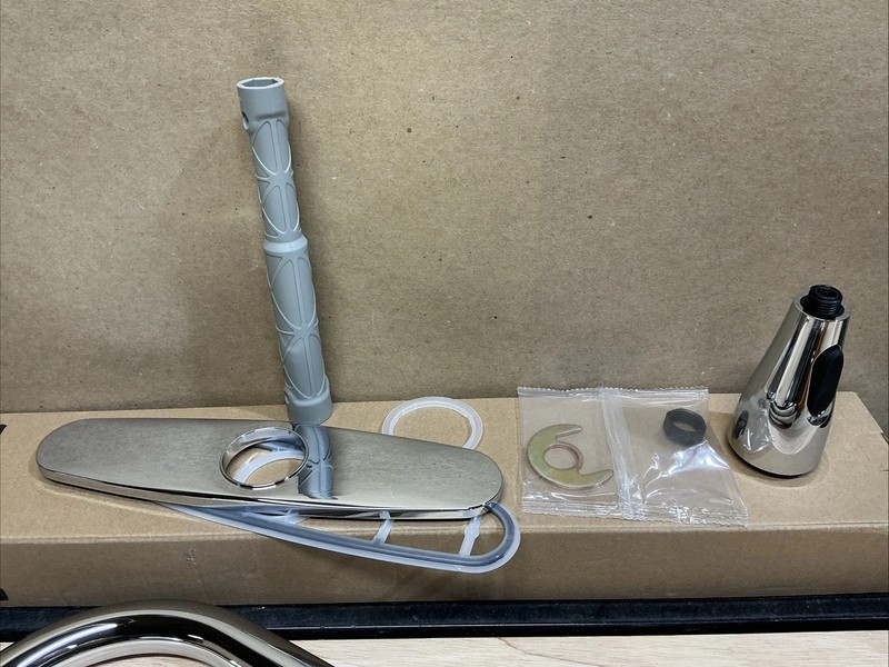 Moen Georgene High Arc Pulldown Kitchen Faucet Chrome 87912 Missing Hose Weight gallery