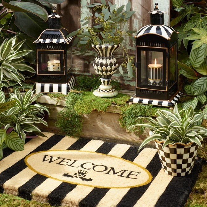 MacKenzie Childs Courtly Check 8" Ceramic Garden Pot gallery