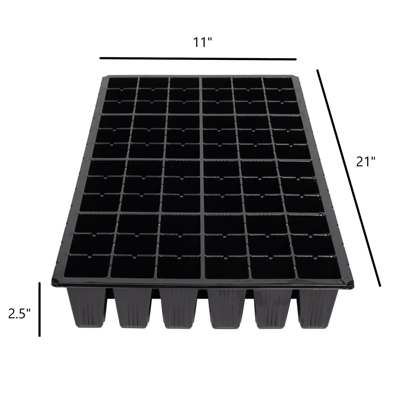 Sunpack 21"x11" 72-Cell Extra Strength Square Insert, Black, Fits 10"x20" Trays gallery