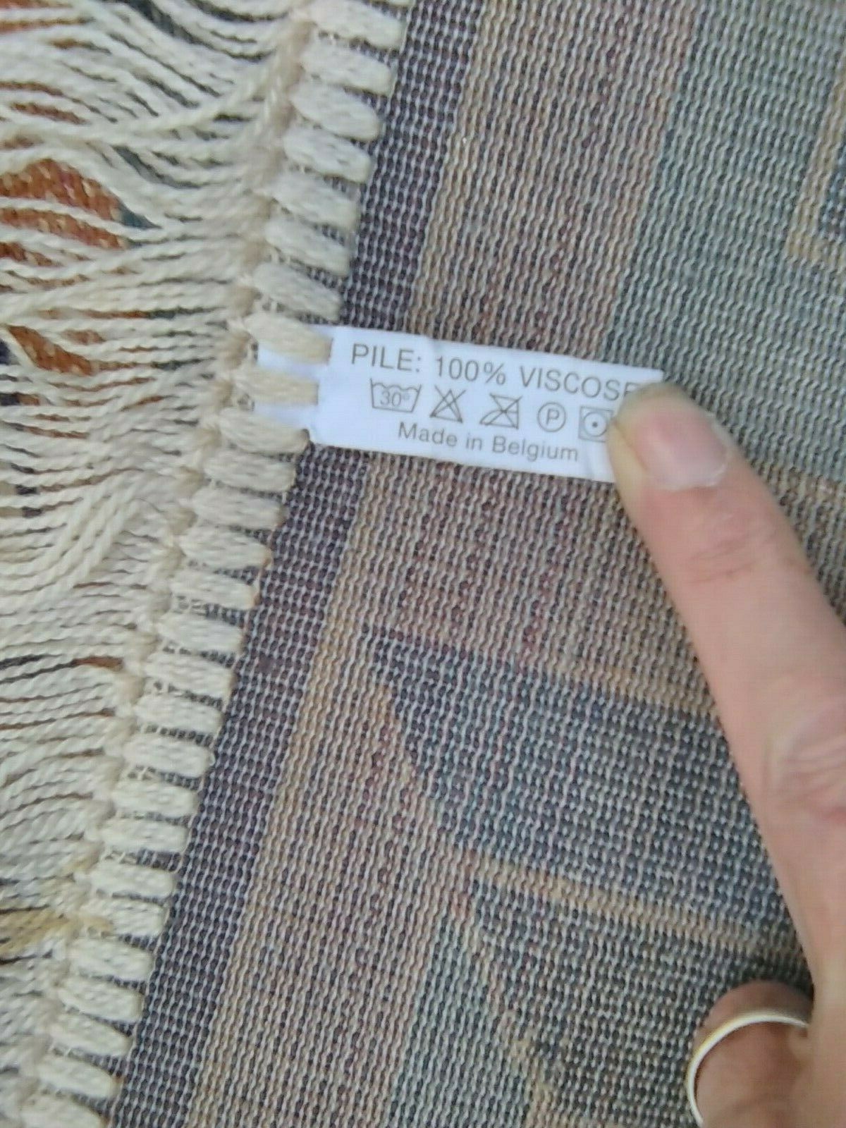 New Indoor Contemporary Rug Tapis 40" x 60" - 100% Viscose Made in Belgium gallery