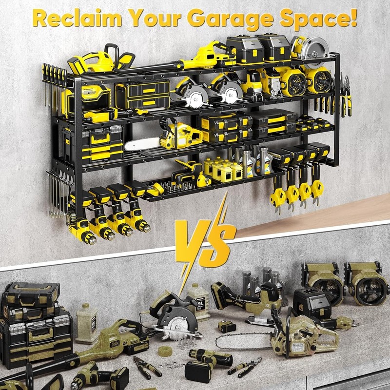 Professional Grade 64" Wall-Mounted Tool Organizer - 1000lbs Capacity & Stylish gallery