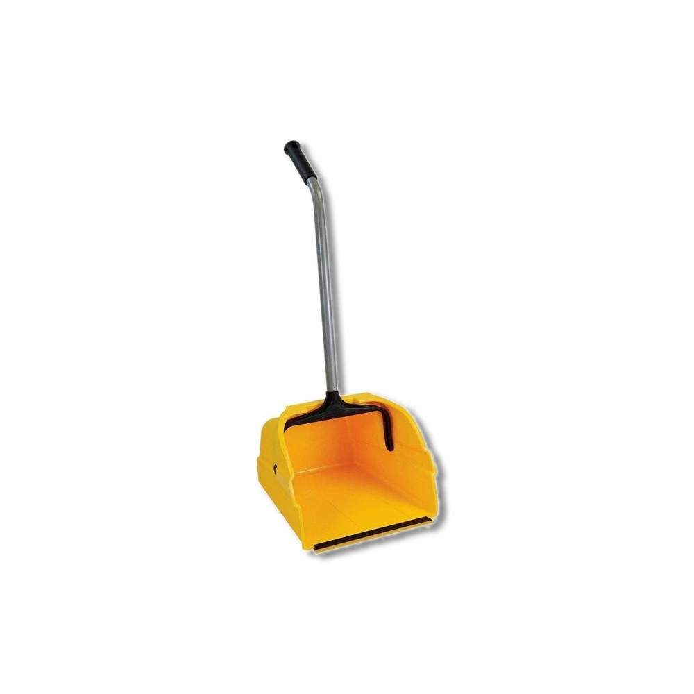 Quickie Yellow Plastic Stand-Up Long Handled Dust Pan 495