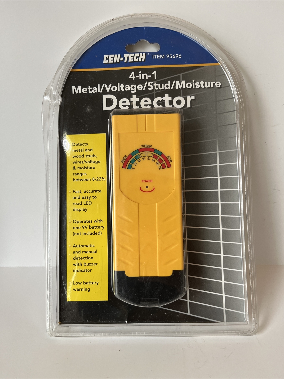 Cen-Tech 4-in-1 Multi Function Detector Detects Moisture Studs Voltage Metal gallery