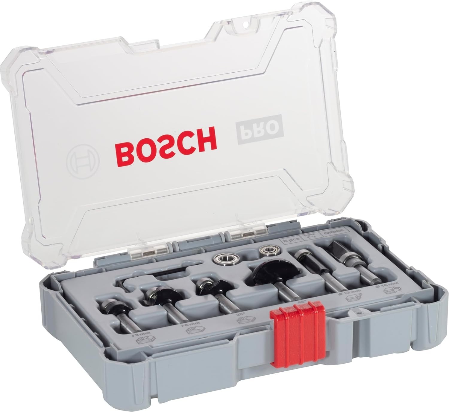 Bosch 6Pc Router Bit Set 8mm Shank Trim Edging GOF130 gallery