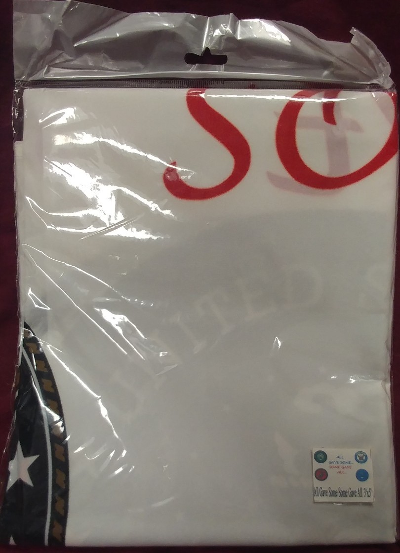 ALL GAVE SOME, SOME GAVE ALL HIGH QUALITY FABRIC FLAG 3X5 * gallery