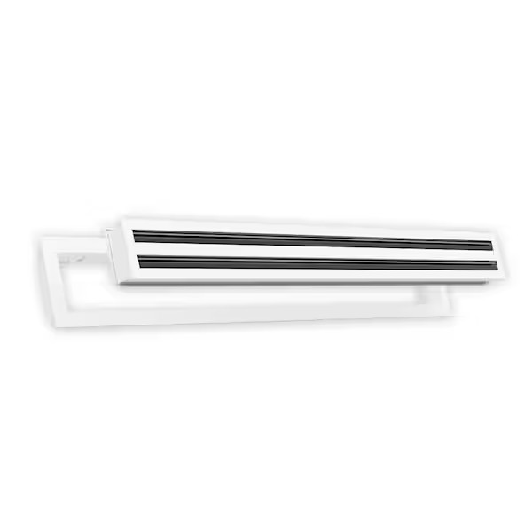 72" Linear Triple Slot Diffuser (3 Slot) White Decorative Air Vent gallery