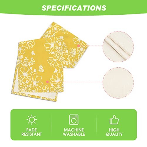 Bloom Flowers Butterfly Spring Table Runner, 13" x 72", Table Runner Yellow gallery