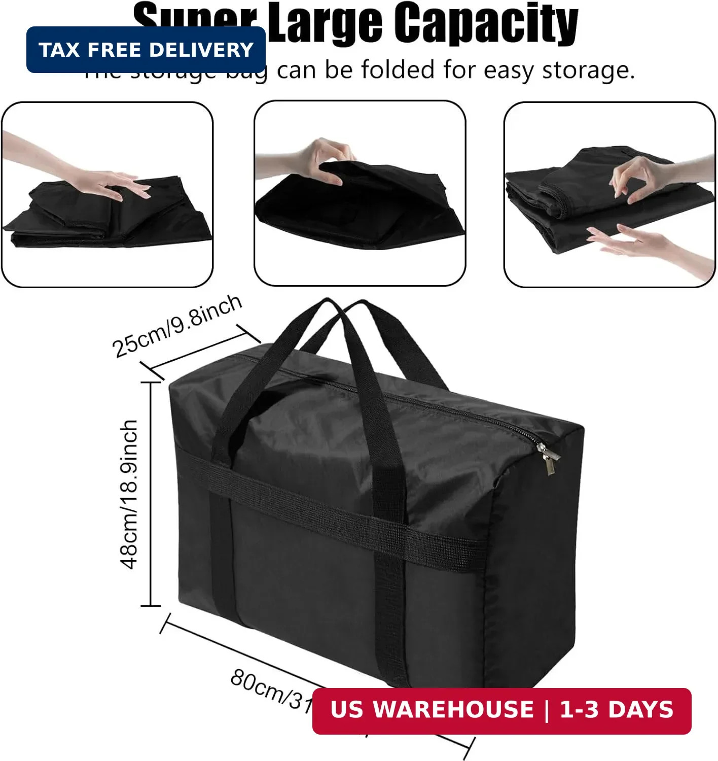 Extra Large Moving Bags with Strong Zippers, Storage Bags with Carrying Handles, gallery