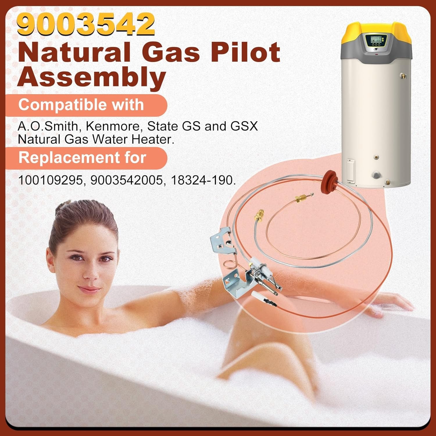 9003542 Natural Gas Pilot Assembly Kit For A.O.Smith Kenmore State GS gallery