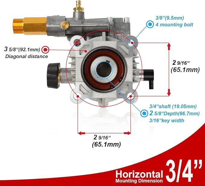 2900 PSI Power Washer Pump For Karcher Generac Homelite Horizontal 3/4" Shaft gallery