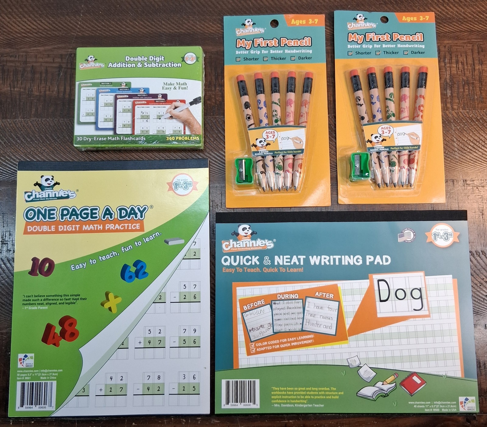 Channie's Double Digit Math Addition Subtraction Flashcards Workbook Writing Lot gallery