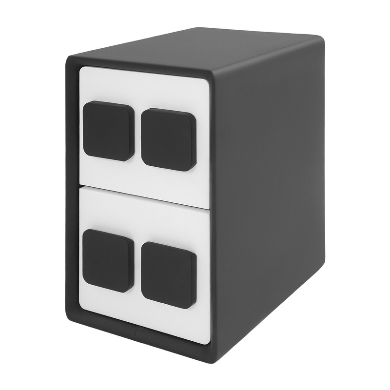 Modern Minimalist End Table, Bedside Table, Floorstanding End Table W/ 2 Drawers gallery