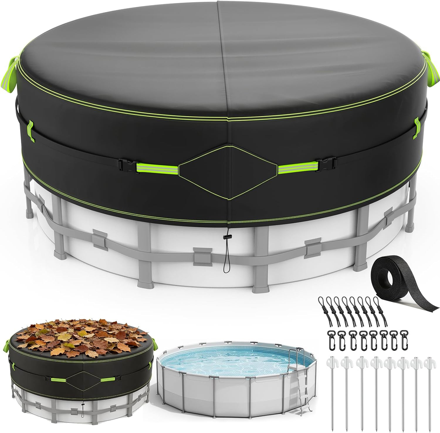 18Ft Round Safety Solar Pool Cover - UV Protected, Windproof & Tear Resistant gallery