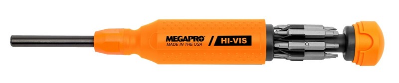 Megapro Hi Vis Original Multi Bit Screwdriver 15 in 1 High Visibility Orange USA gallery