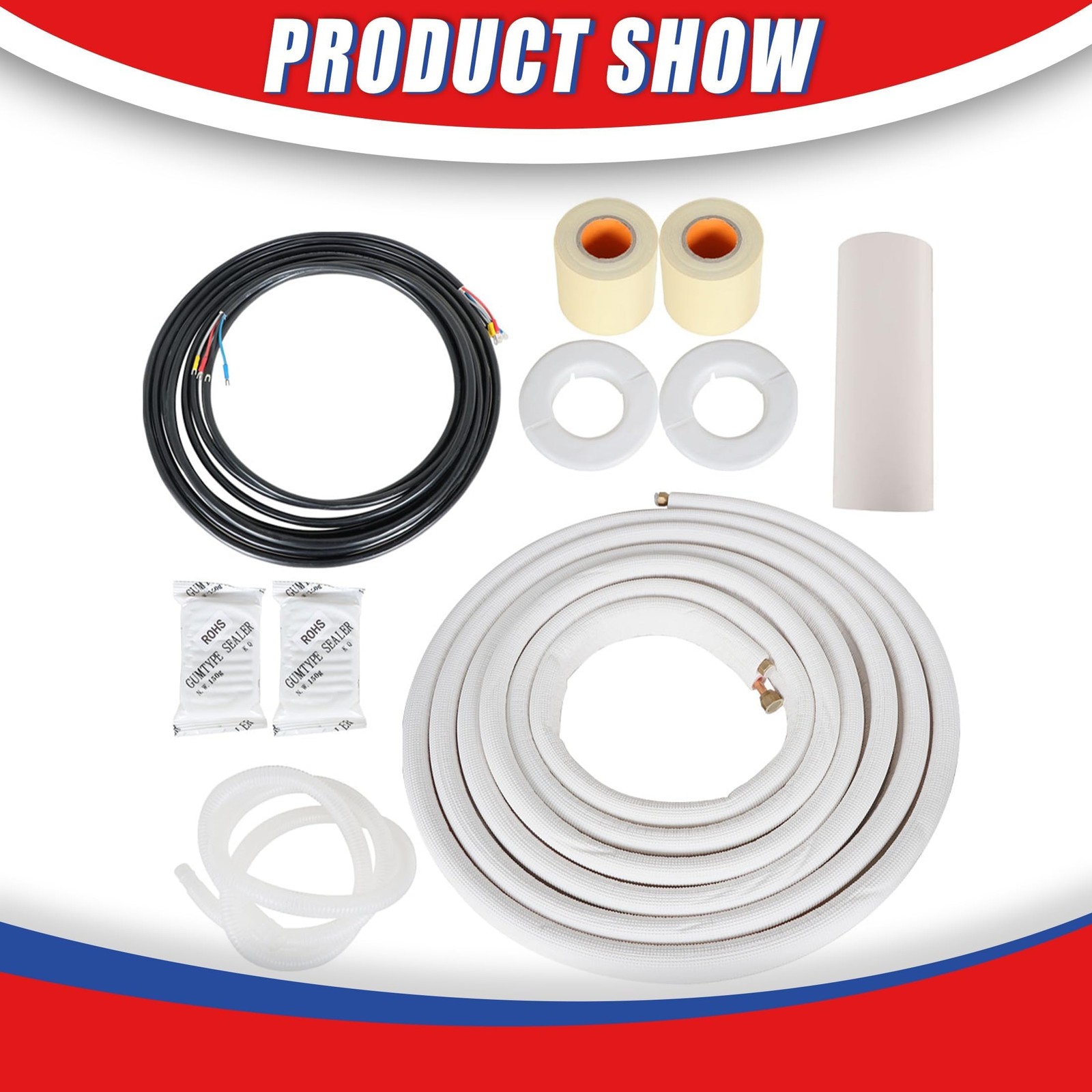 25FT 1/4 Inch and 3/8 Inch Air Conditioning Cooling Connection Hose Mini Spli... gallery