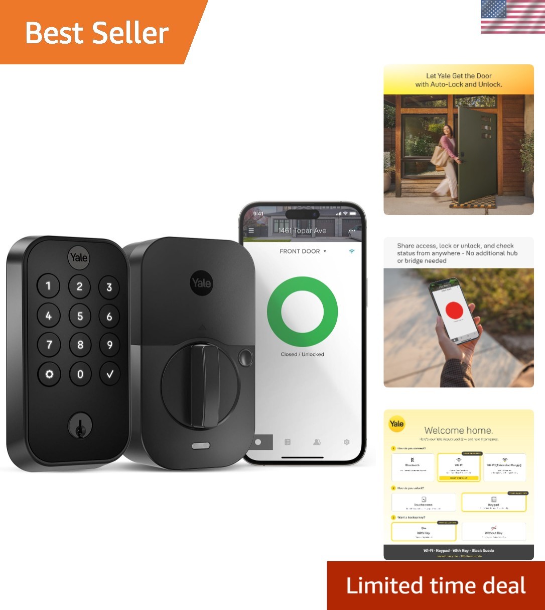 Wi-Fi Smart Deadbolt with Keypad - Assure Lock 2, Auto-Unlock & Remote Access gallery