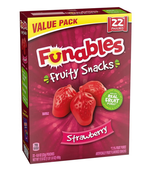Funables Fruit Flavored Snacks, Strawberry, 0.8 oz, 22 Count gallery