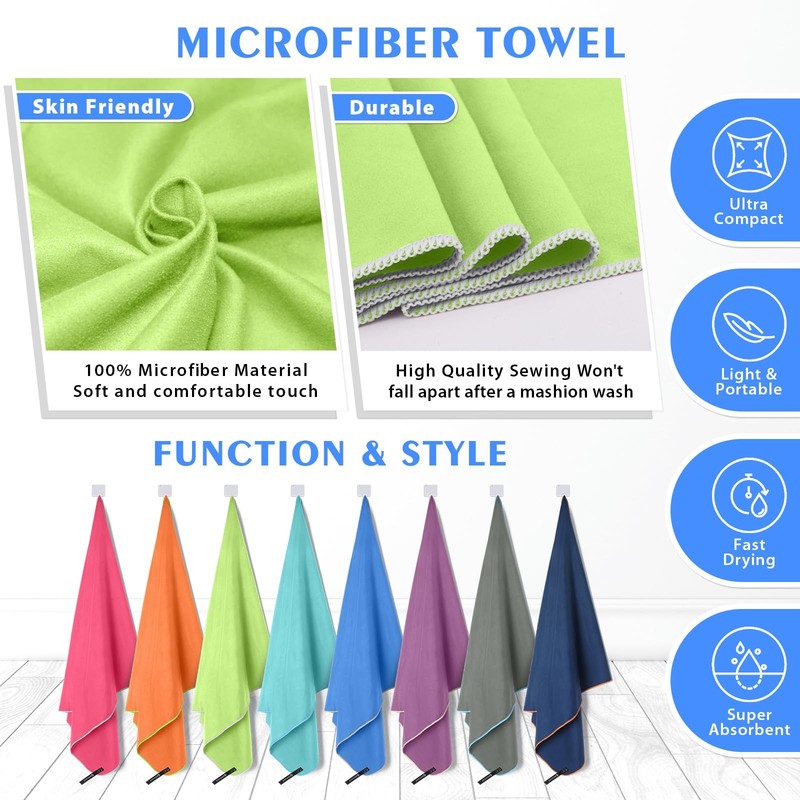 QuickDry Microfiber Camping Towels – Absorbent, Compact, Lightweight Sports gallery