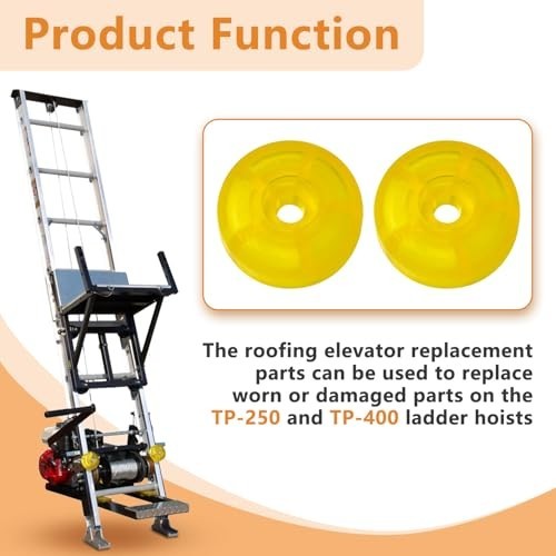 Carriage Stop Roller Yellow Bumper Replacement Parts for Ladder Hoist - 2 Pack gallery