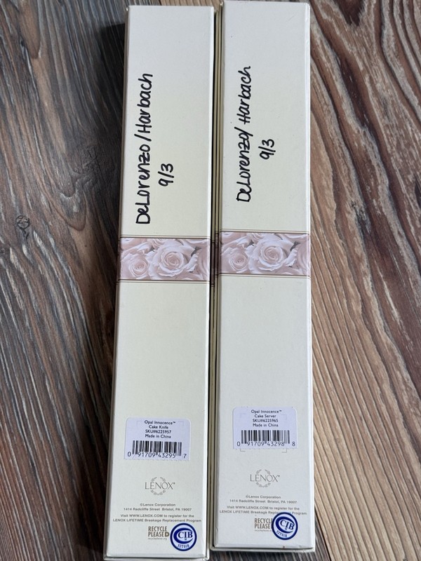 Lenox “Opal Innocence" Cake Server & Knife 2 pcs. ~ #6225965(57) W Boxes gallery