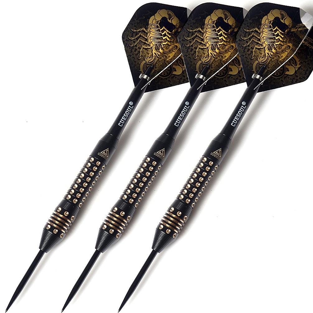 CUESOUL 20 Grams Steel Tip Darts Set with Black Deluxe PU 20 grams, F2001-20g gallery