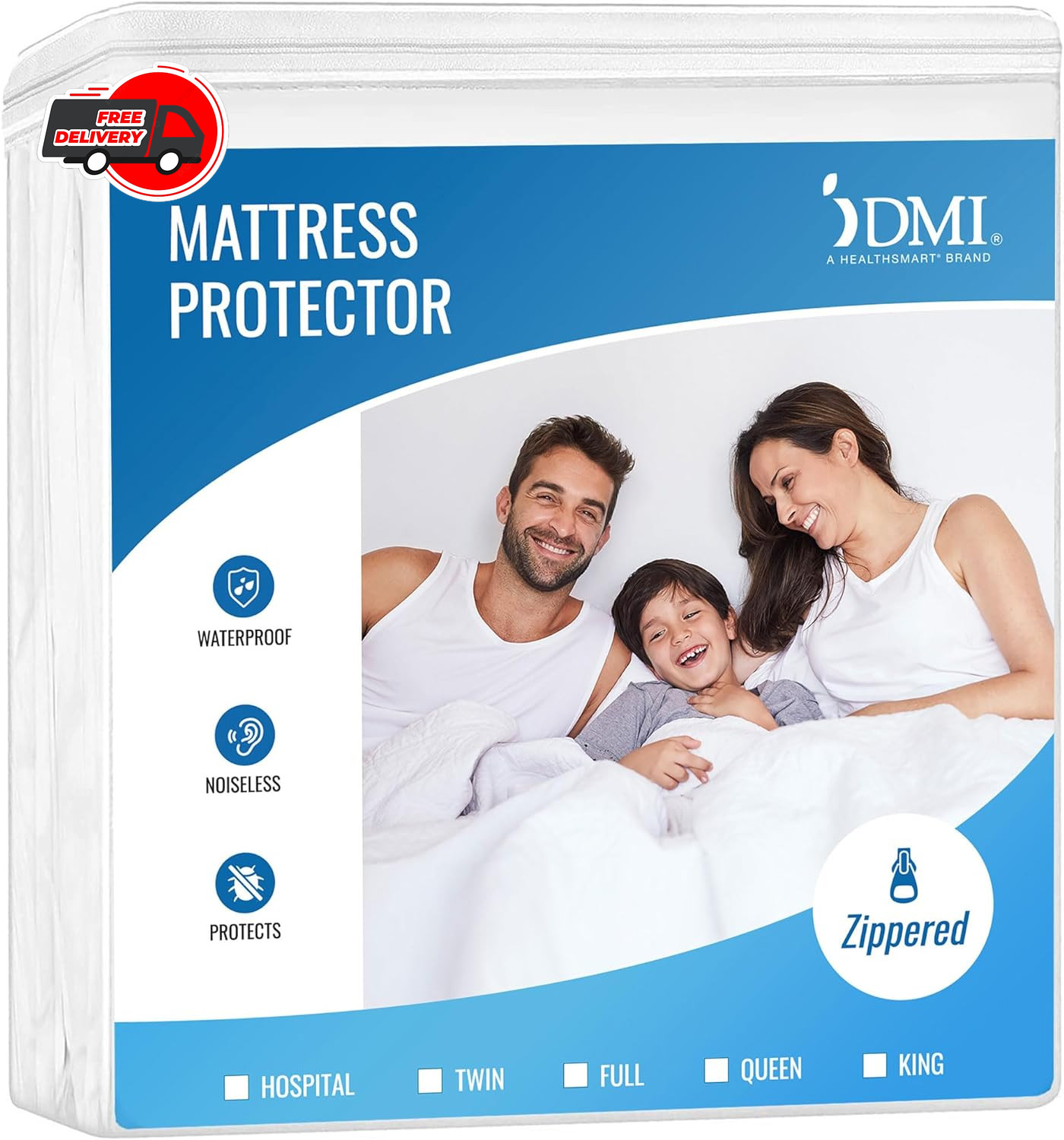 Bed Cover Full Size Fitted Sheet Zippered Plastic Mattress Protector Waterproof gallery