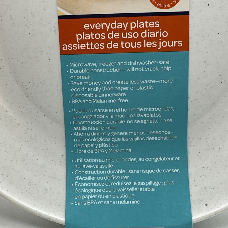Nordic Ware Microwave Everyday Dinner Plates Set of 4 - 10 Inch White BPA Free gallery