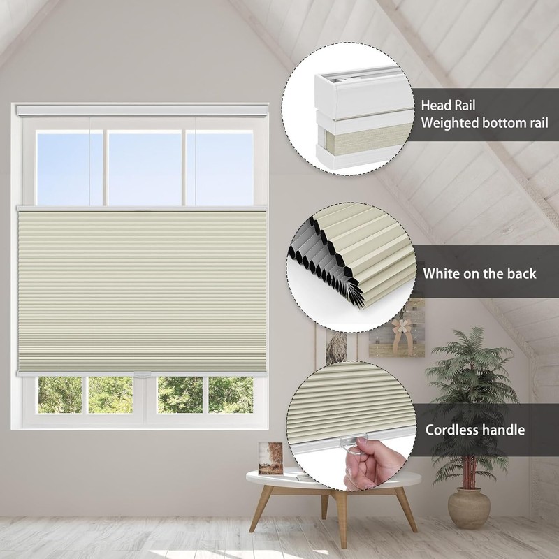 Changshade Custom Cordless Cellular Window Shades Blackout Honeycombs Blinds gallery