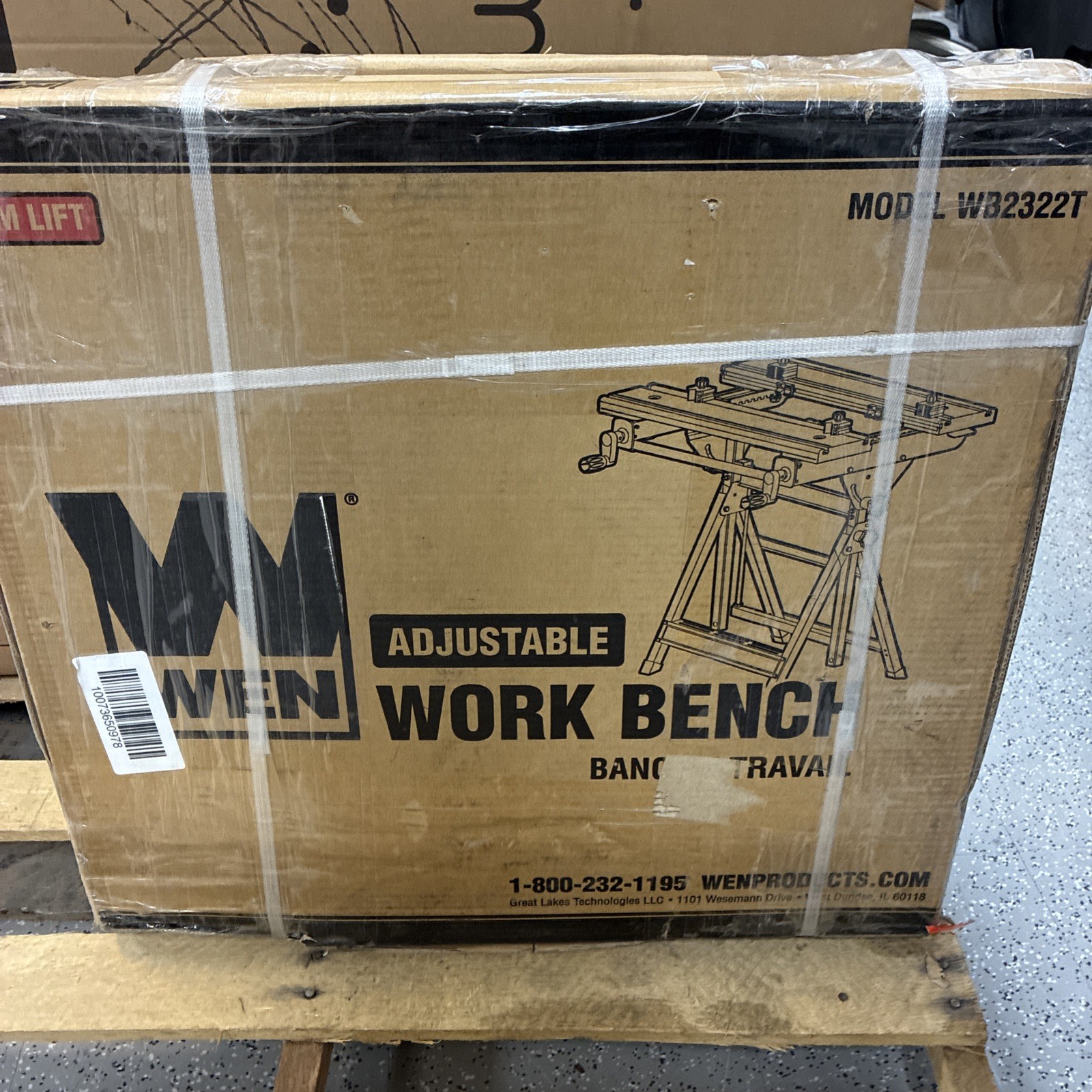 WEN WB2322T 24-Inch Height Adjustable Tilting Steel Portable Work Bench and Vise gallery