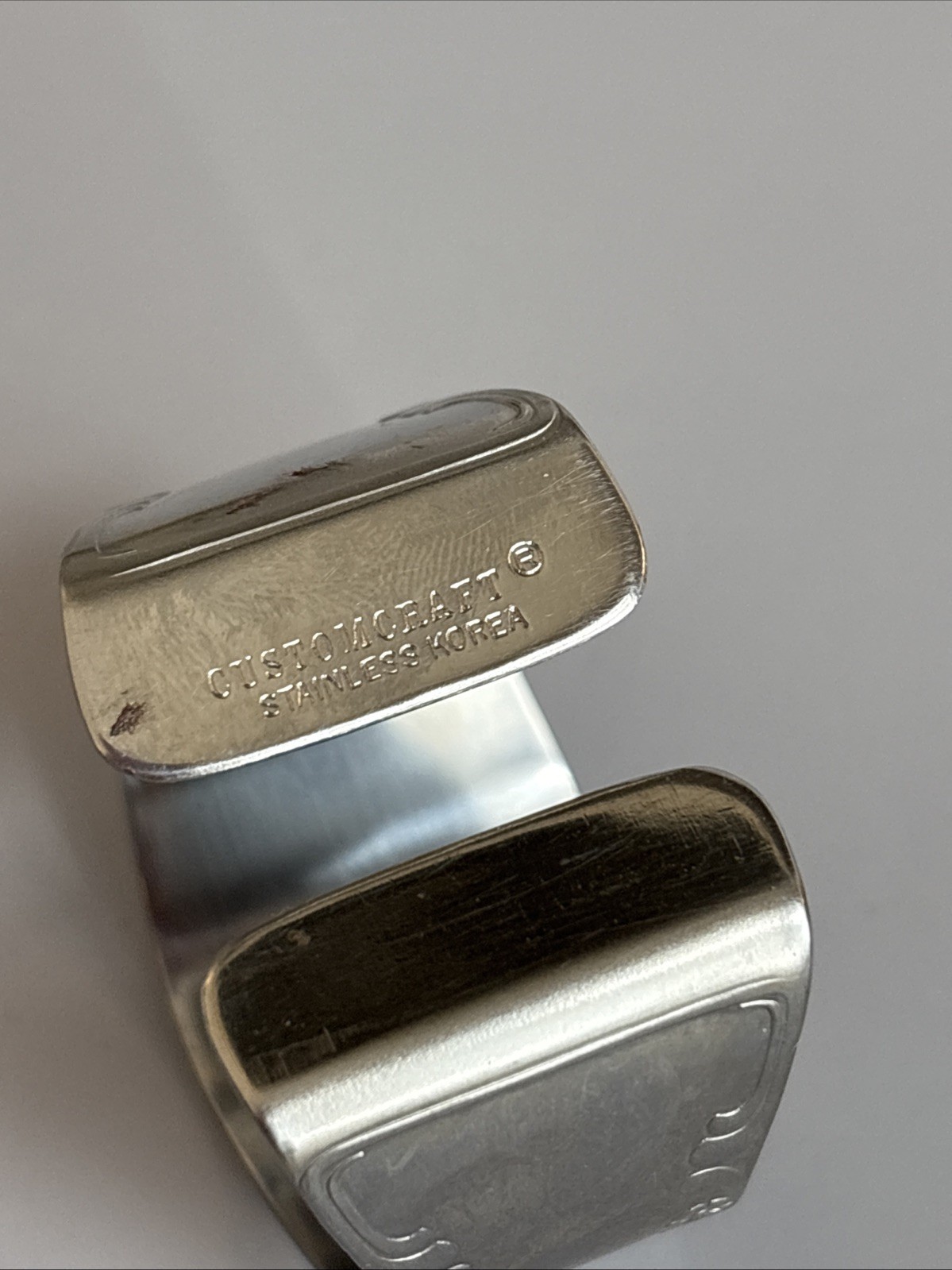 Monogrammed "G" Set Of 2 Stainless Steel Custom Craft Napkin Rings Dinner gallery