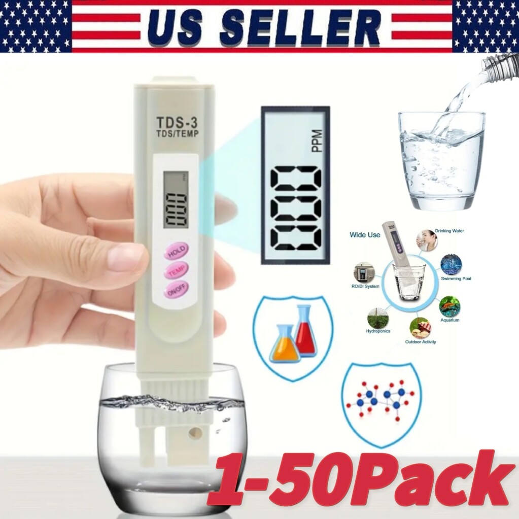 Handheld Water Quality Hardness Purity Digital LCD Meter 0-9990 PPM TDS TDS-3 gallery