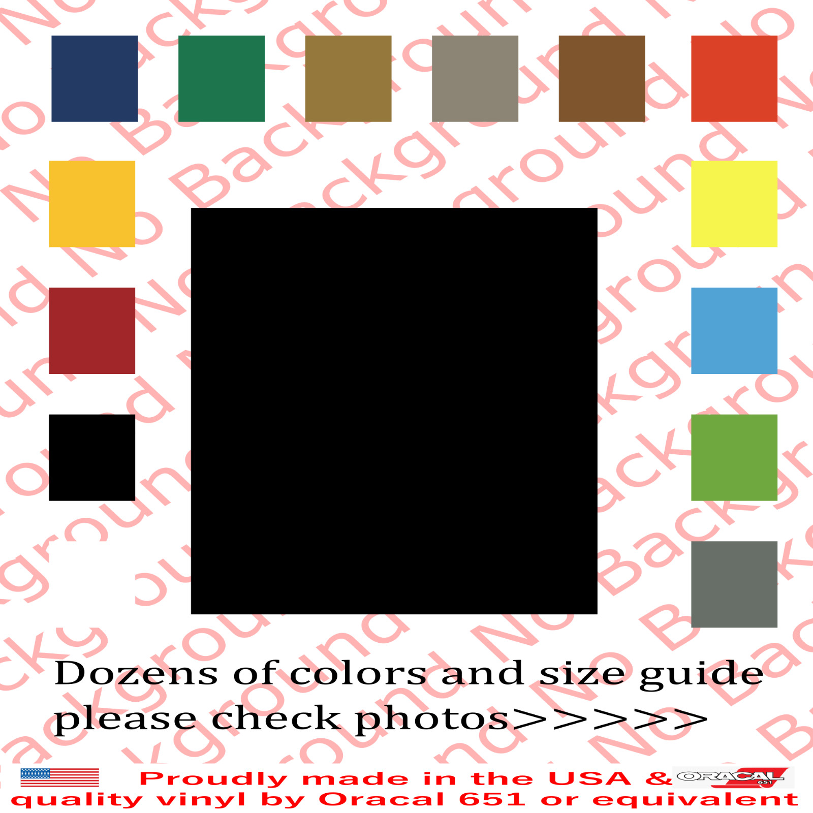 Square Shape Vinyl Decal Die Cut Sticker for Background Car Fender Bumper SP019 gallery
