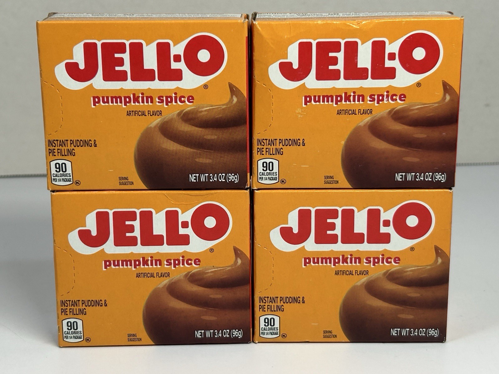 Jell-O Pumpkin Spice Instant Pudding & Pie Filling Dessert Mix 3.4oz, Lot of 4 gallery