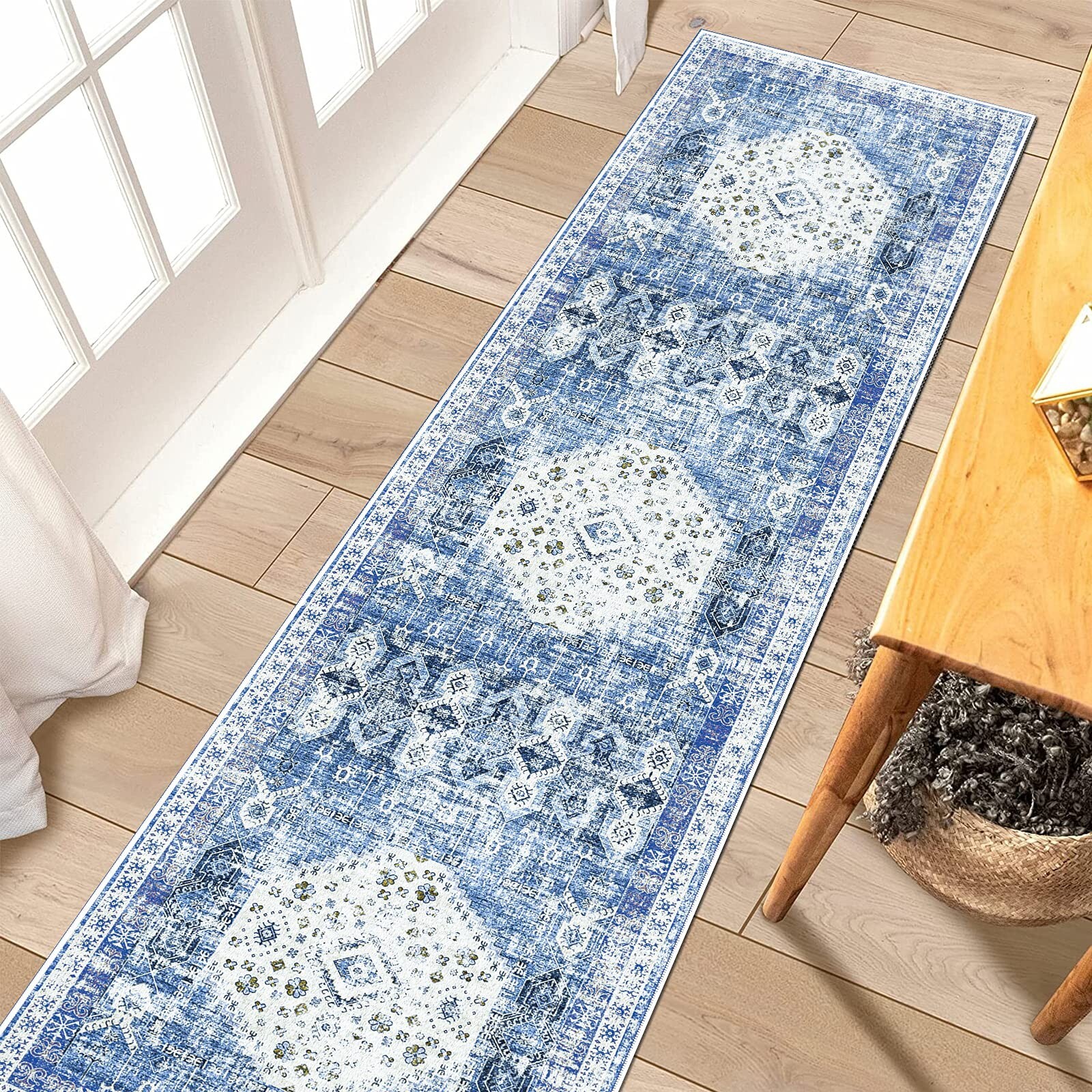 RUUGME Washable Runner Rug 2'x7' - Vintage Kitchen Area Rug Stain Resistant R... gallery