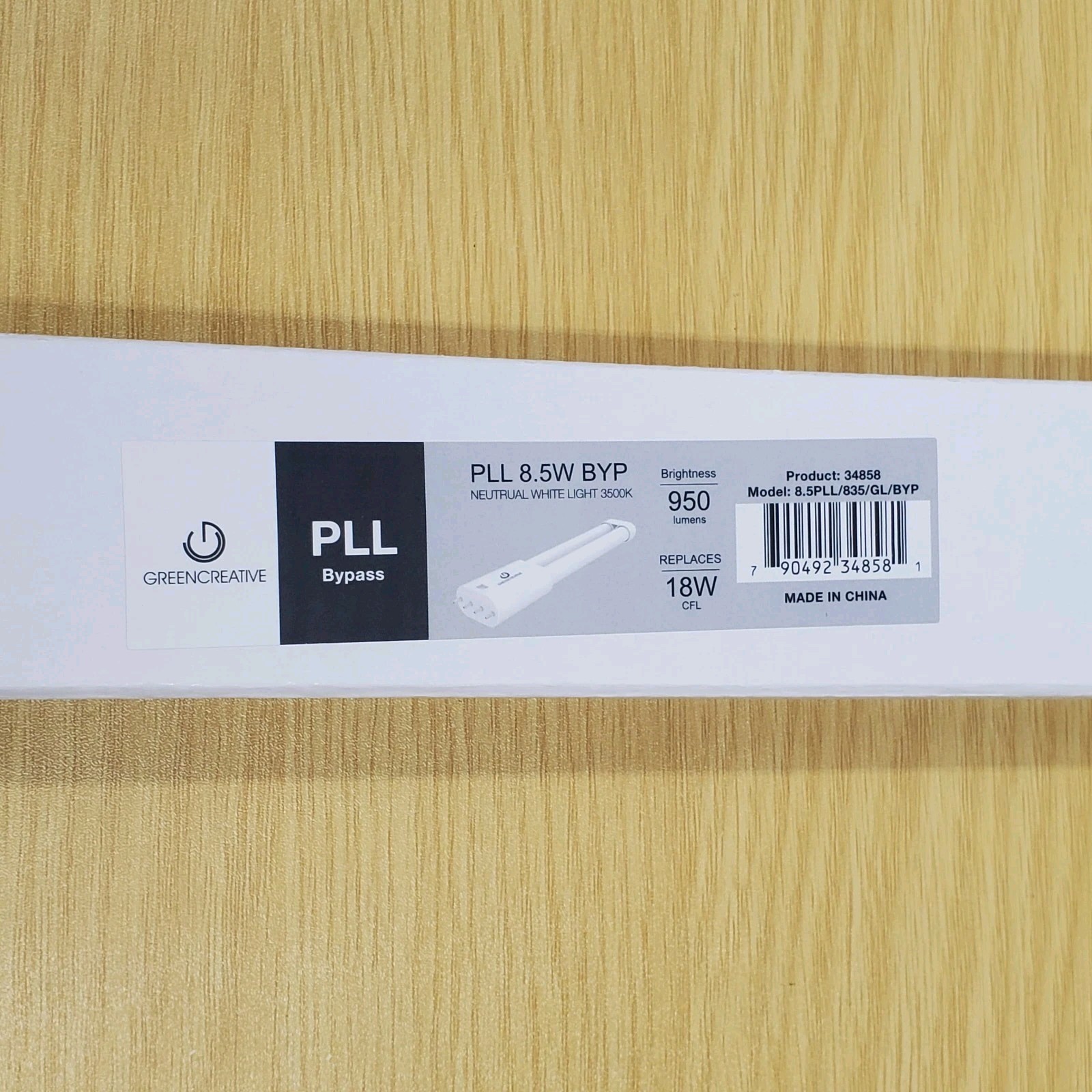 Green Creative 34858 LED PLL Lamp 4 Pin 2G11 Base 8.5W 3500K 950 Lumen Bulb gallery