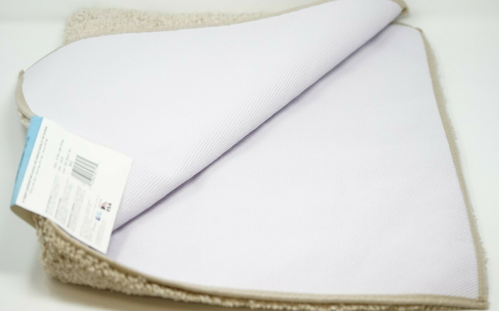 Mohawk Home Luster Stripe 20" x 34" Skid Resistant Bath Rug - Oxford Tan gallery