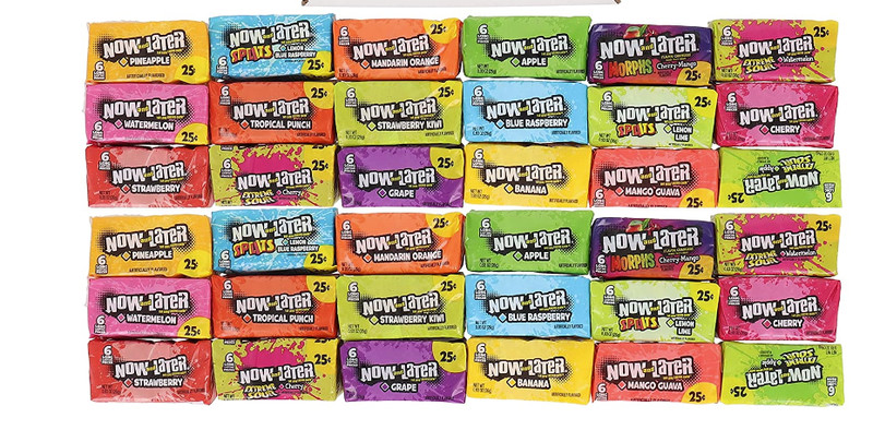 Now & Later Assorted Fruit Candy - 10 Assorted Fruit Flavors - 60 pieces gallery