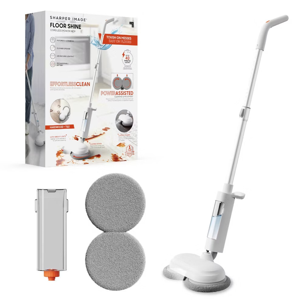Sharper Image Floor Shine Cordless Power Mop White gallery