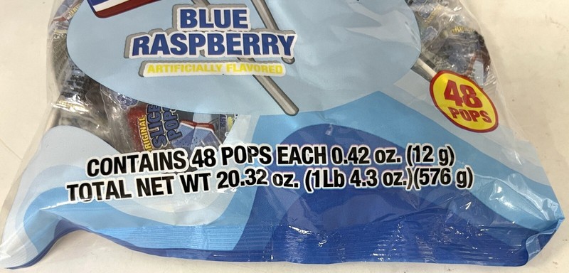 Big Slice Pops Blue Raspberry Candy Lollipops Suckers Bulk 48 Count Bag Candies gallery