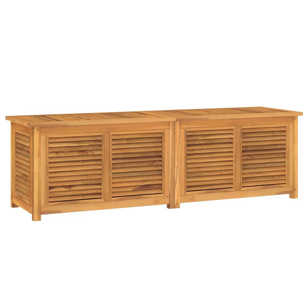 Patio Storage Box Outdoor Cushion Storage with Bag Solid Wood Teak vidaXL vidaXL gallery