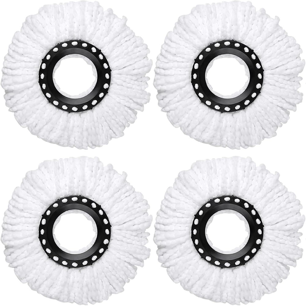 4 Pack Replacement Mop Head Refill for 360 Spin Mop Microfiber Cleaning Heads