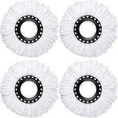 4 Pack Replacement Mop Head Refill for 360 Spin Mop Microfiber Cleaning Heads
